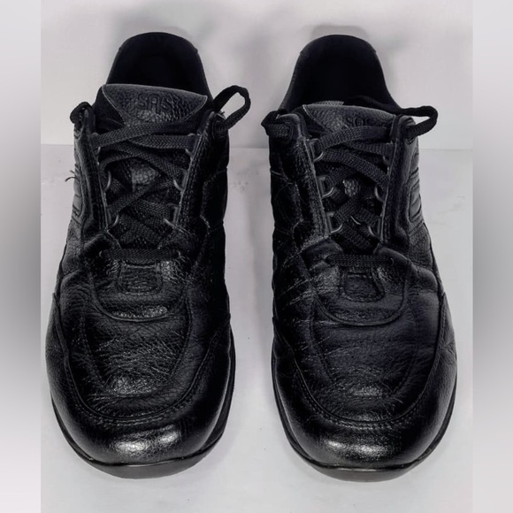 SAS. Men's Black Leather Shoes size 14 pre owned good condition